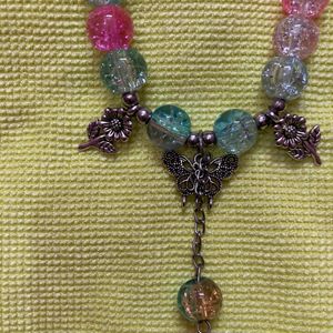 Charming Beaded Bracelet with Butterfly Charm