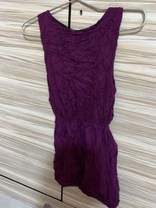 Boho Floral Applique Purple Tank Top