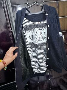 Men's Navy Hoodie Jacket