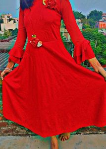 Beautiful Red Gown For Girls