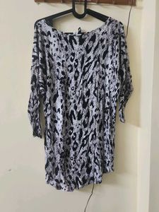 Leopard Print Casual Tunic Top