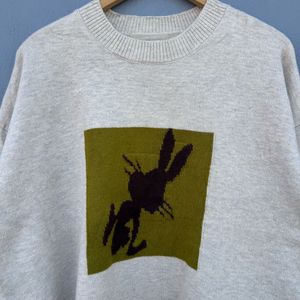 Rabbit Graphic Knit Sweater