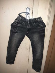 Stylish Grey Washed Denim Jeans
