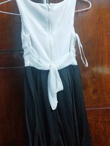 Elegant White &amp; Black Party Dress