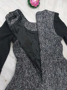 Chic Grey Fit &amp; Flare Dress