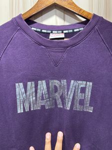 Marvel Crewneck Purple Long Sleeves Sweatshirt