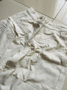 ZARA Off-white culottes trousers