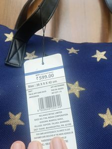 Avaasa Star ⭐ Printed With Tassels Tote Bag
