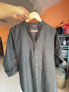 Elegant Charcoal Grey Kurta