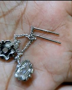 925 Silver Sui Dhaga With Pearls And Cz Stone