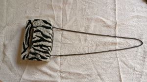 Chic Zebra Print Clutch Bag handbag