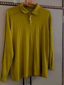 Long Sleeve Mustard Polo Shirt