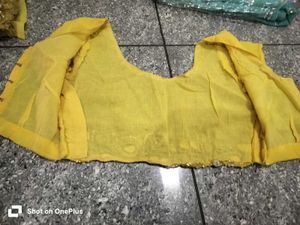 Vibrant Yellow Embellished Saree special offer 🎉