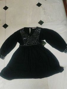 balloon sleeves frock style short kurti