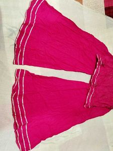 🎀 Pink Kurta Set with Palazzo Pants😍