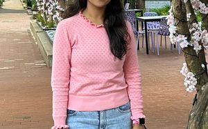 Bossini Cute Pink Ruffled Knit Top