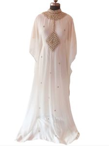 Elegant White Embellished Kaftan