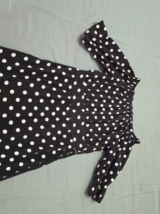 Polka Dot Flared Maxi Dress