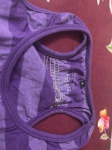 Purple Striped Tank Top