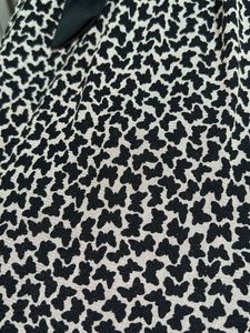 Chic Black &amp; White Print Dress with Belt