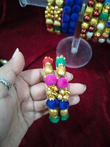 Vibrant Thread Bangles Set ( combo of 4 for 200)