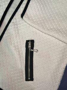 Korean Chic White Quilted Jacket for SALE