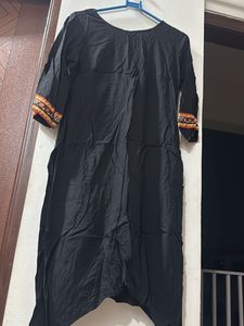 Stylish Black Kurta with Unique Sleeves