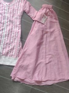 Pink Embroidered Kurta Set