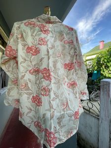 Floral Print Collared Shirt and longpant
