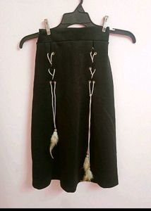 Boho Black Mini Skirt