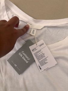 H&amp;M women silk and cotton blend t shirt