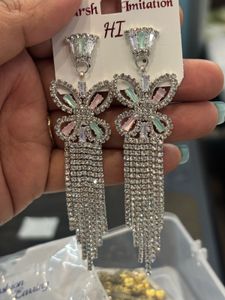 3pair Sparkling Hoop Earrings