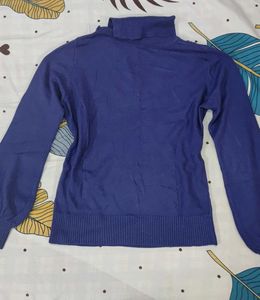 Elegant Purple Turtleneck Sweater 💙