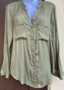 Forever 21 Green Long Sleeve Top