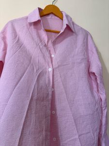 Chic Pink Button-Up Shirt