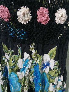 Boho Crochet Floral Dress