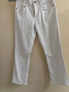 Classic White Straight Leg Jeans