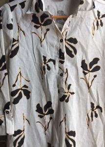 Brand new off-white floral print kurta