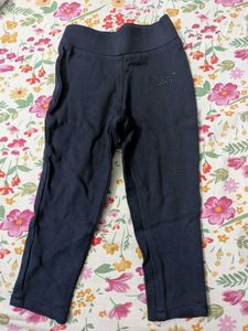 Red and dark blue pants