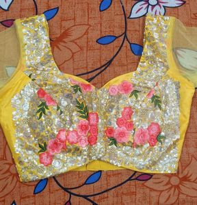 Floral Sequin Lehenga Choli Set