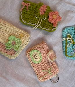 Crochet Pouch and wallet Set