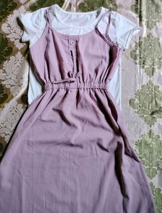 Light Purple Sleeveless Dress With Inner