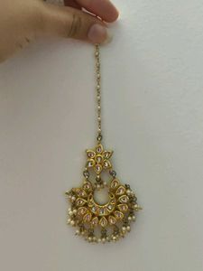 Designer Maang Tikka with Pearls😚✨