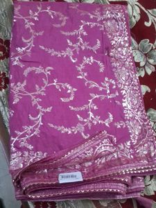Elegant Pink Floral Saree