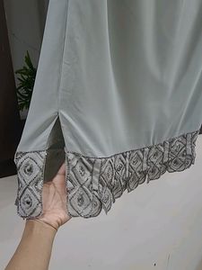 Embellished Long Skirt (Grey In Colour)