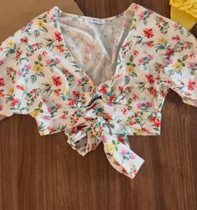 Floral Wrap Crop Top