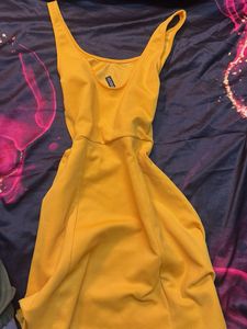 Chic Yellow Skater Dress