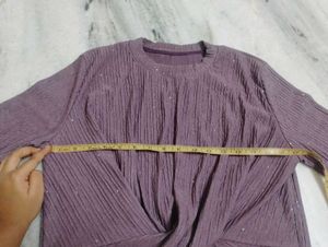 Sparkly Twist Front Crop Top