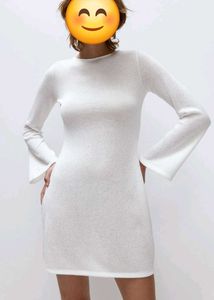 Knitted Dress H&amp;M Divided White
