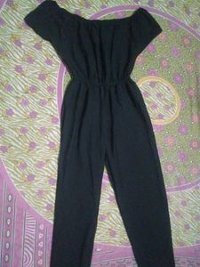 Chic Off-Shoulder Black Jumpsuit